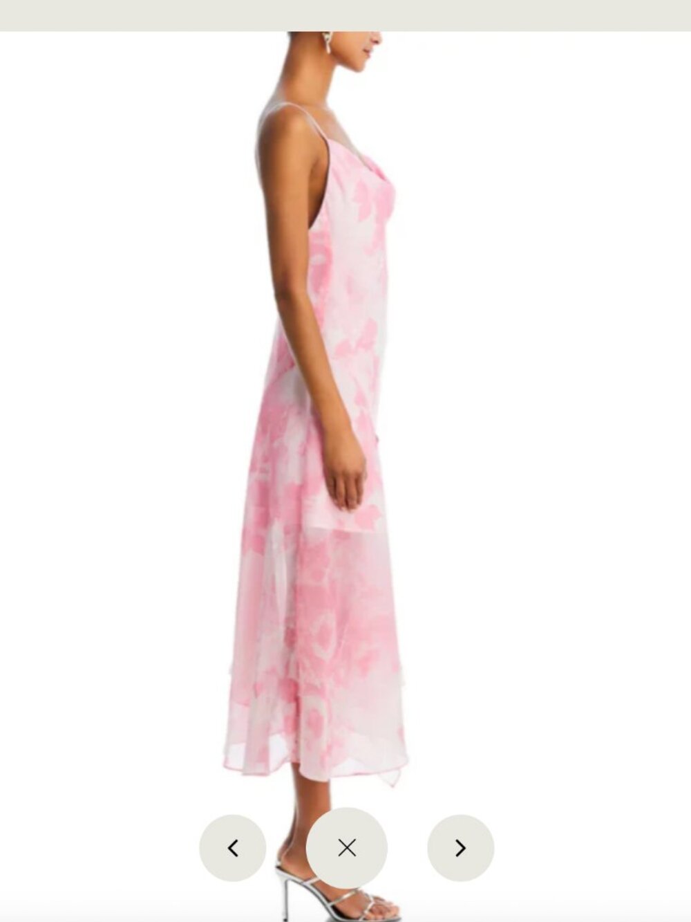 WAYF Rendezvous Cowl Neck Slip Midi Dress - Picture 2 of 5